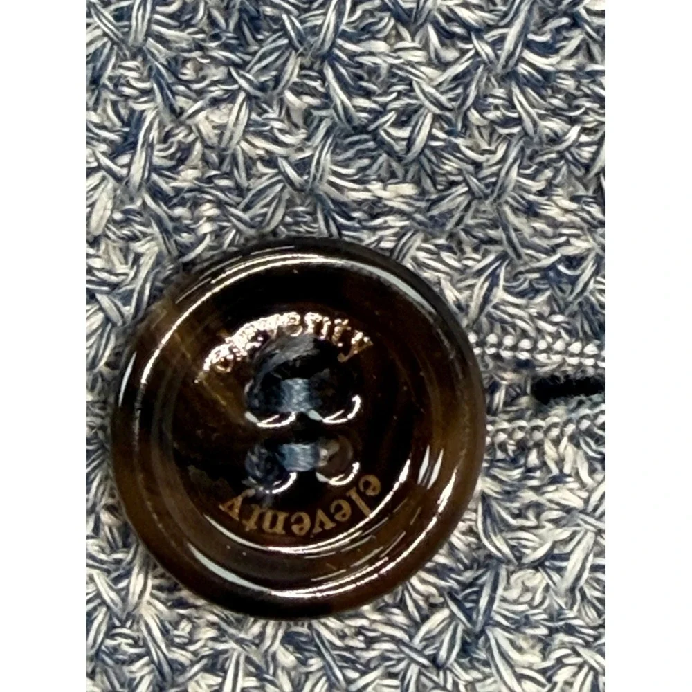 Eleventy Milano Mens Blue Linen Cotton Knit Blazer Jacket 54 IT